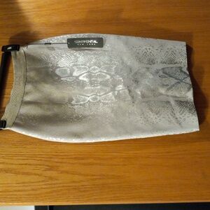 Womens sentimental new york skirt  silver metallic pencil 22 long 11 acros waist